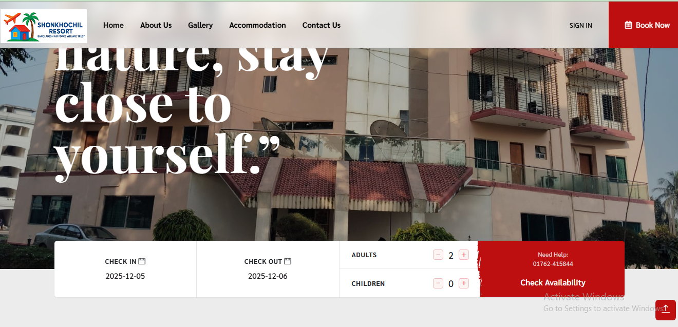 Shonkhochil Resort / Hotel Booking